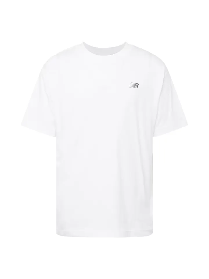 new balance Camiseta 'Essentials' gris / blanco