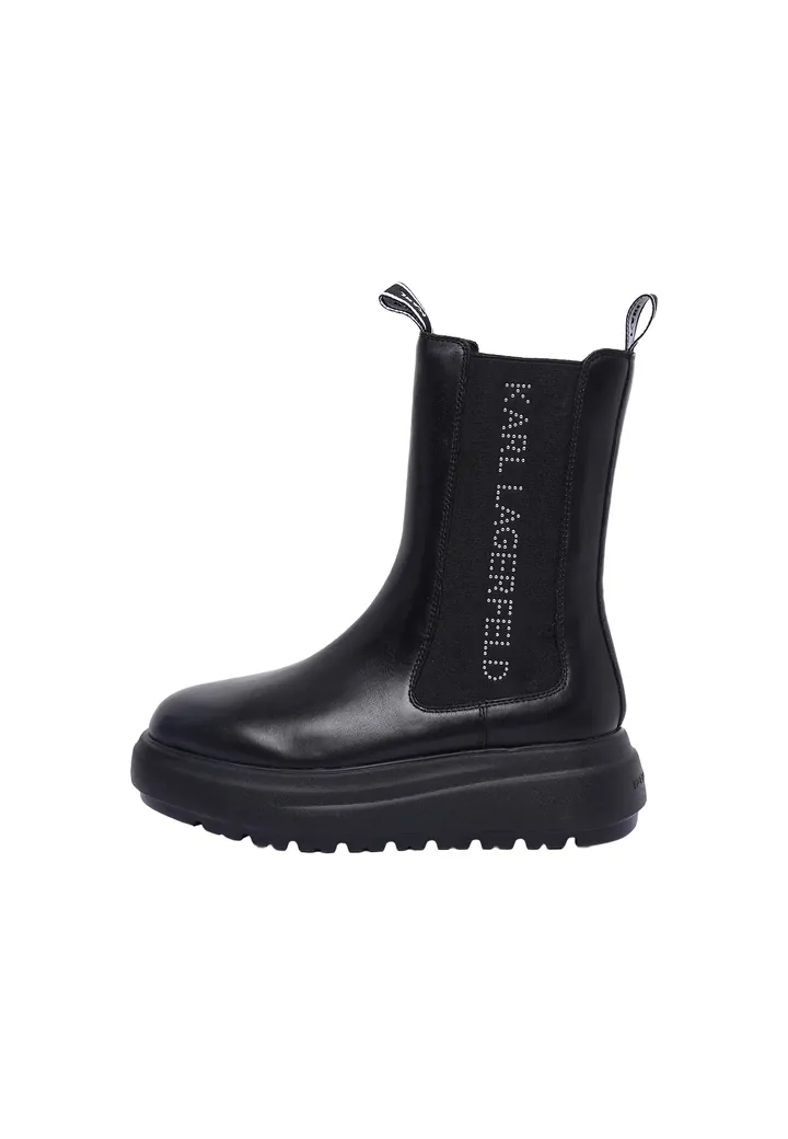 Karl Lagerfeld Botas Chelsea negro / plata