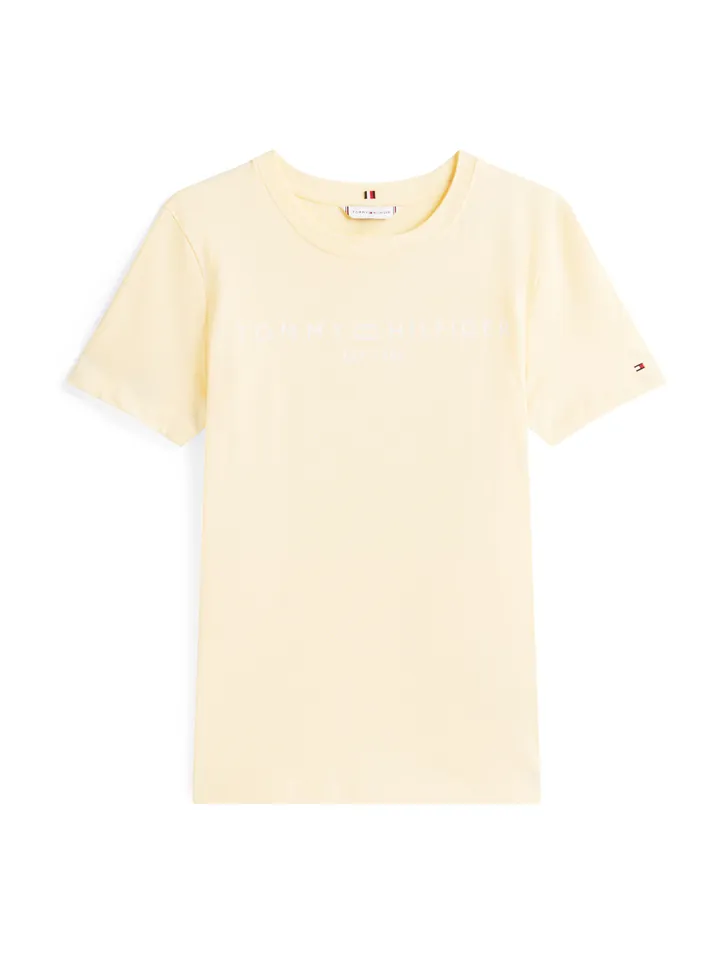 TOMMY HILFIGER Camiseta  amarillo claro / blanco