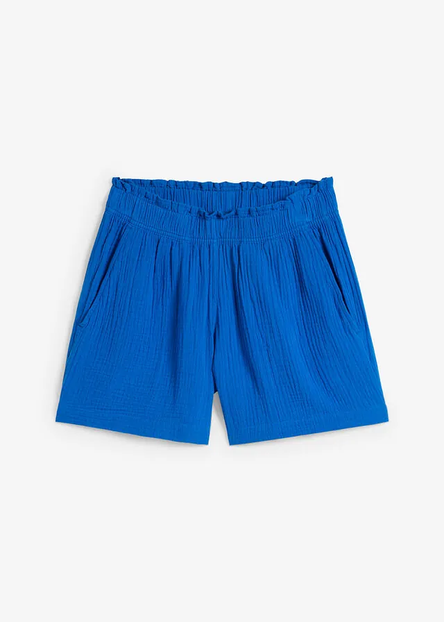 Pantalón corto de muselina de algodón puro