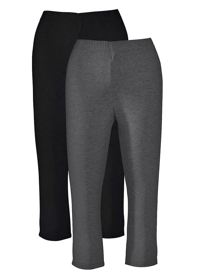 Leggings capri de corte ajustado (2 unidades)