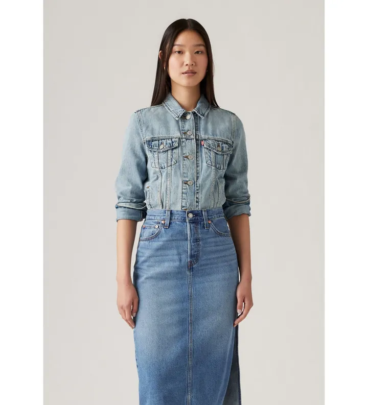 Levi's para mujer. 29945-0100 Chaqueta Original All Mine azul (M ), Casual, Algodón, Sostenible