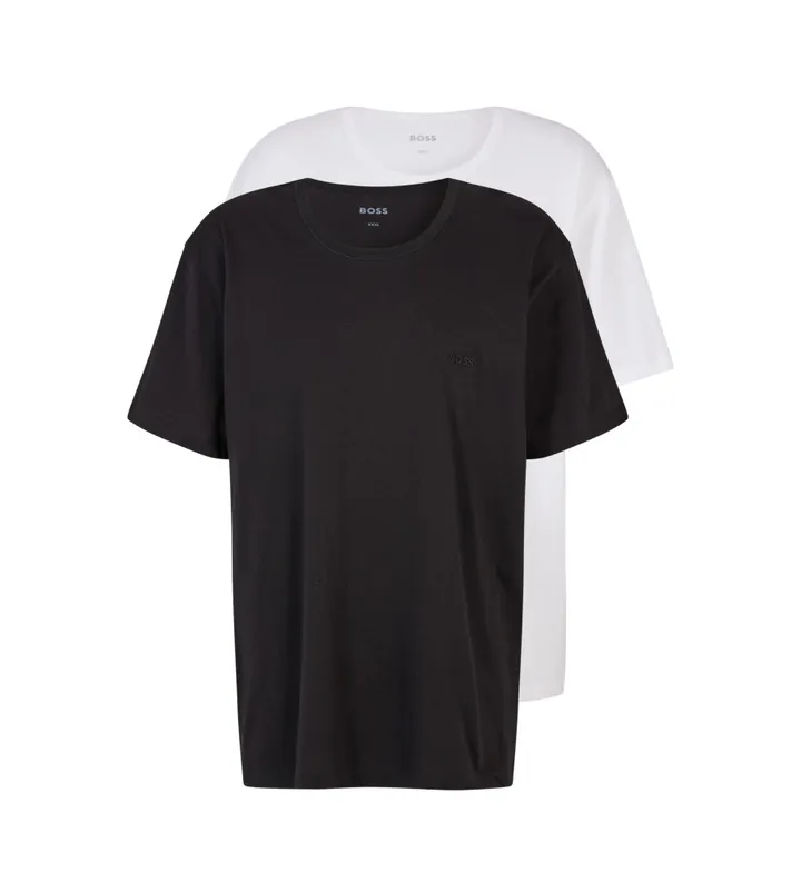 BOSS para hombre. 50475287 Pack 2 Camisetas Comfor blanco, negro (3XL), Casual, Algodón, Manga corta
