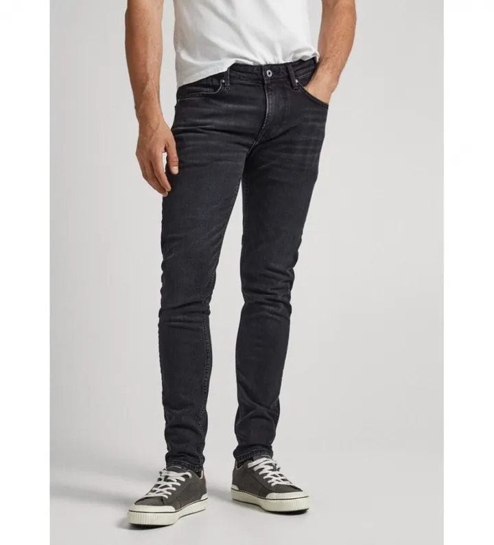Pepe Jeans para hombre. PM206321XV1 Jeans Finsbury negro (28/30), Casual, Algodón, Denim, Sostenible