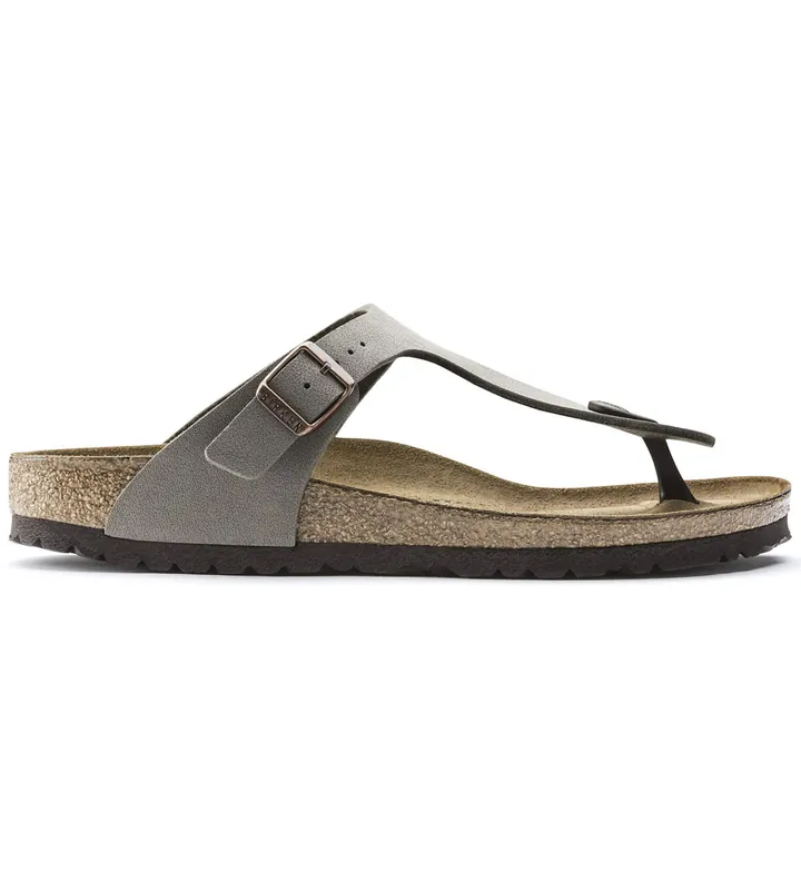 Birkenstock para hombre. 43391 Sandalias Gizeh Birko-Flor (Ajuste Regular) gris (37), Plano, Ninguno, Casual
