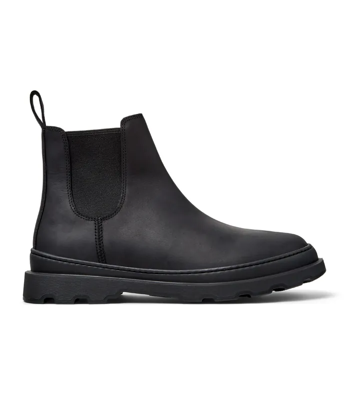 Camper para hombre. K300534-001 Botines de Piel Brutus negro (39), Plano, Ninguno, Casual