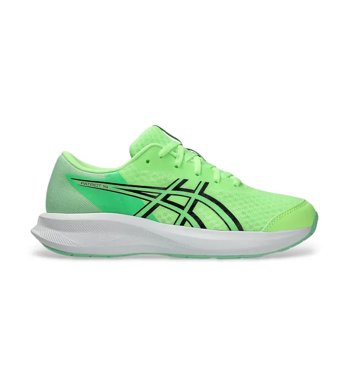 Asics para mujer/niña. 1014A392 Zapatillas Patriot 14 verde (35.5), Plano, Cordones, Casual, Deportivo, Running, Multideporte, moda infantil