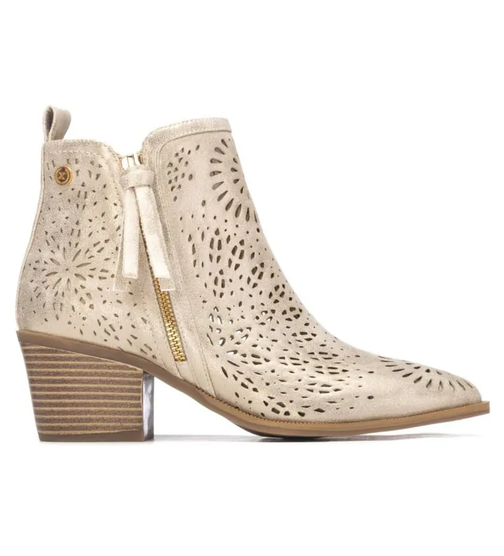 Xti para mujer. 14532704-ORO Botines 145327 dorado (36), Beige, 3 a 5cm, Cremallera, Casual