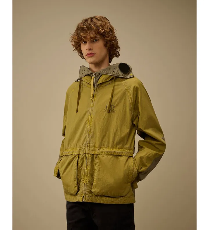 C.P. Company para hombre. 20CMOW110A110543D Chaqueta 50 Fili Wax Explorer verde amarillento (L), Casual, Algodón