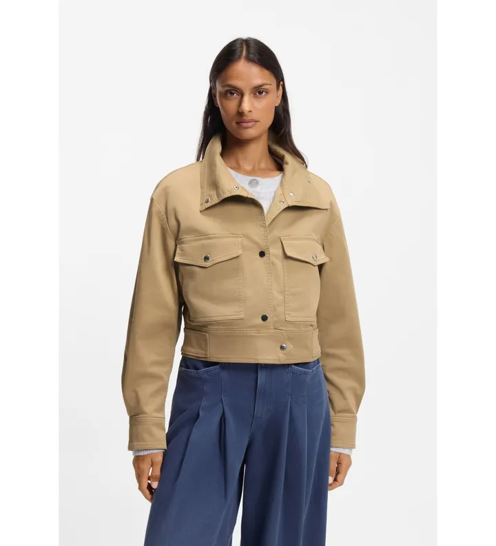 BOSS para mujer. 50552271 Chaqueta Jacelia beige (L), Casual, Algodón