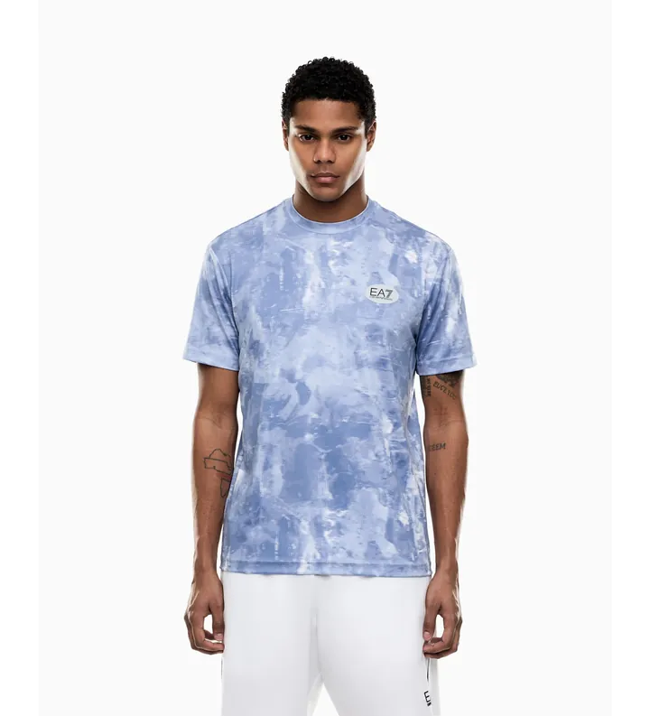 EA7 para hombre. 7M001531_AF22175 Camiseta Tennis Pro azul (L), Casual, Deportivo, Poliéster, Manga corta