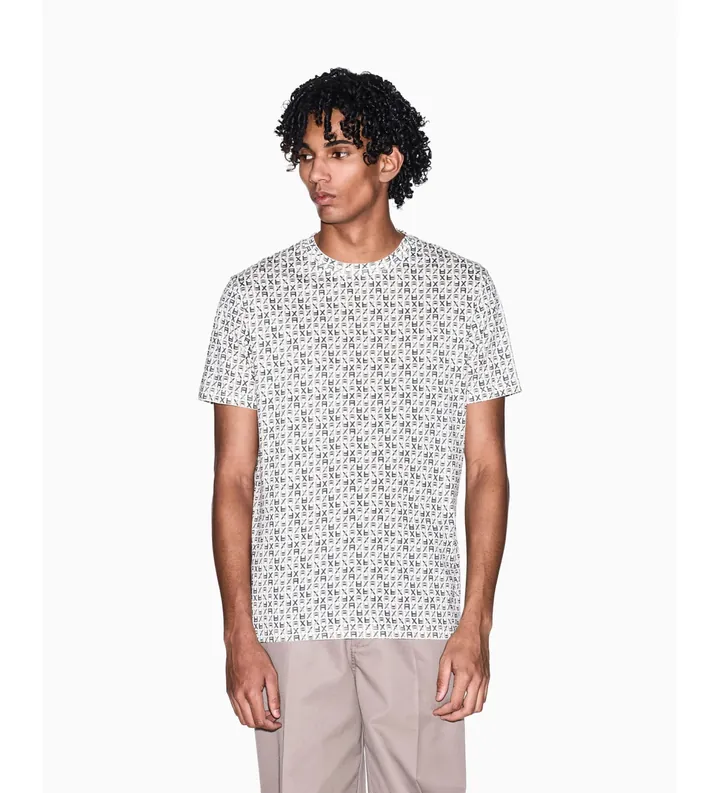 A|X Armani Exchange para hombre. XM002778AF10356F1166 Camiseta regular de algodón clásico beige (L), Casual, Manga corta