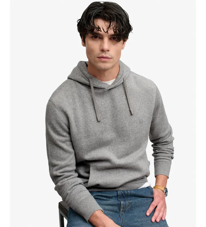Superdry para hombre. M2014702A Sudadera con capucha Essential Logo gris (L), Casual, Algodón