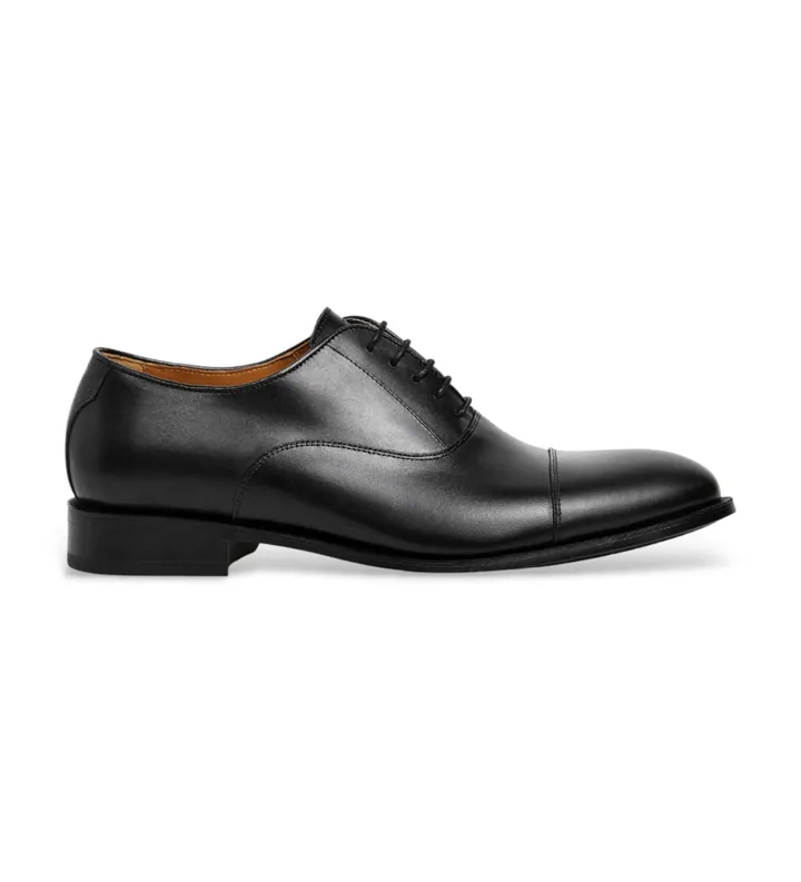 Hackett London para hombre. HMS200074 Zapatos de piel Woking Oxford negro (44), 1 a 3cm, Cordones, Clásico