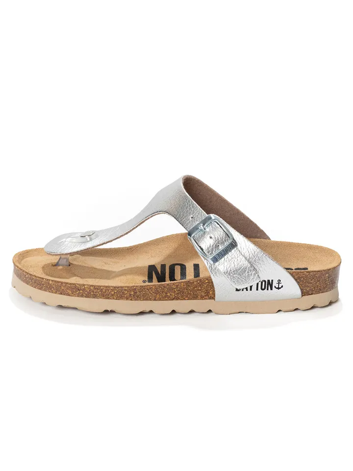 Bayton Sandalias de dedo 'Cordoba' negro / plata