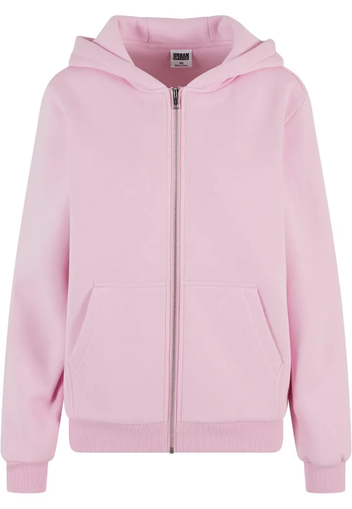 Urban Classics Sudadera con cremallera rosa claro
