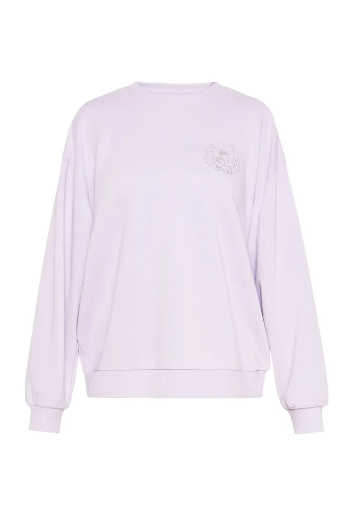 Usha Sudadera  lila pastel / plata