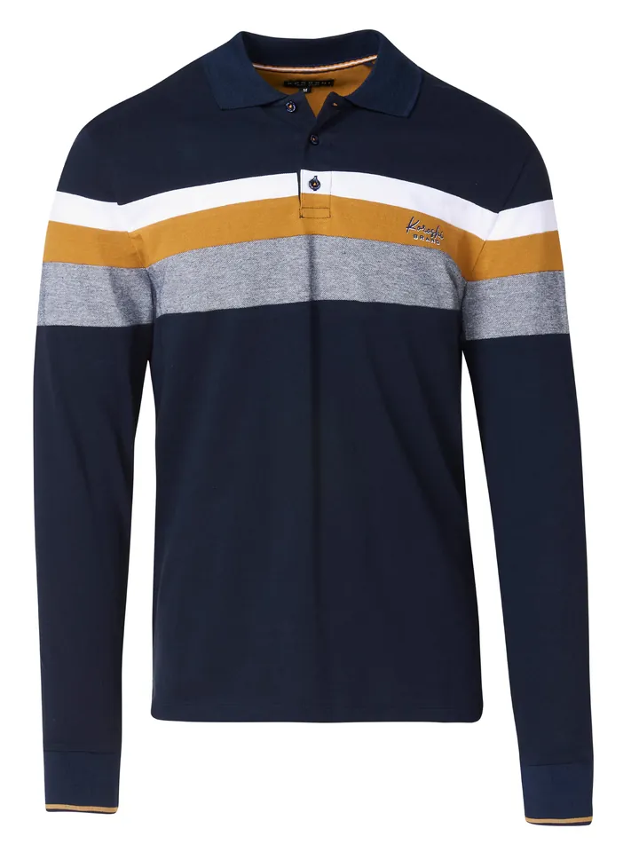 KOROSHI Camiseta navy / azafrán / gris / blanco
