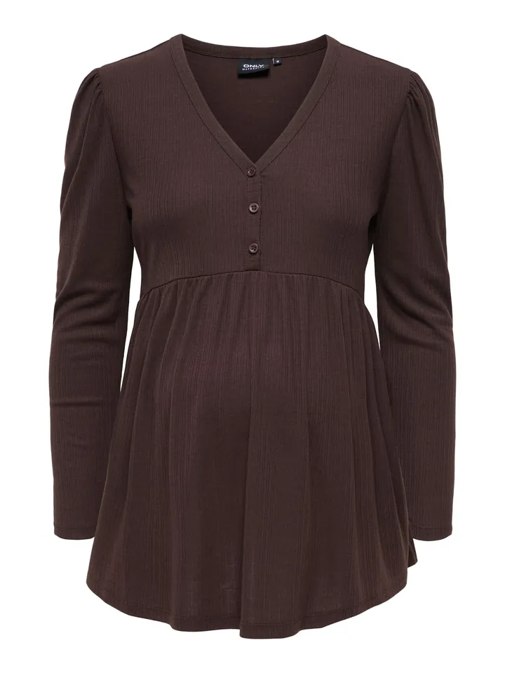 Only Maternity Blusa 'OLMCamoni'  marrón