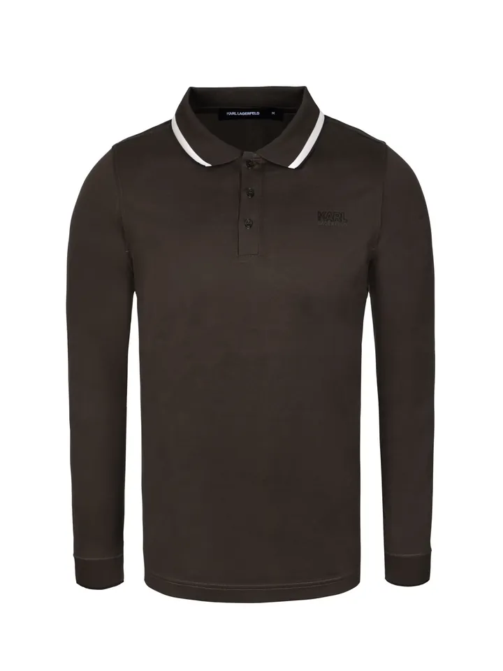 Karl Lagerfeld Camiseta  marrón oscuro / blanco