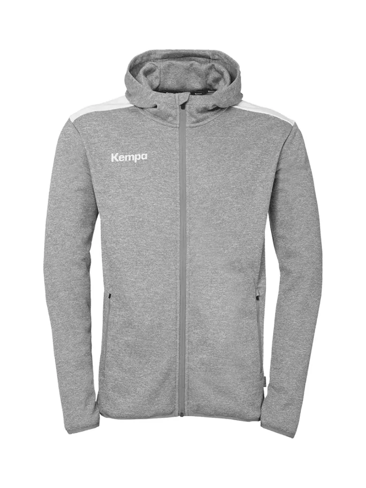KEMPA Sudadera con cremallera deportiva 'Emotion 27' gris moteado / blanco