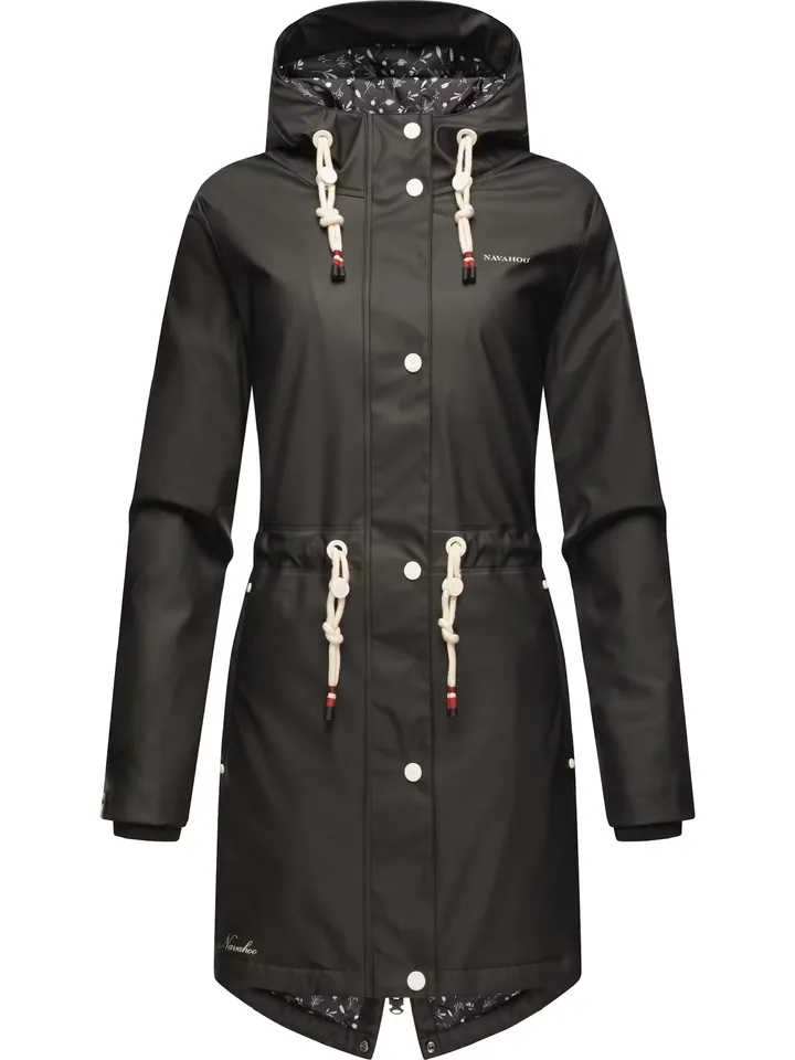 NAVAHOO Chaqueta funcional 'Flower of Ocean'  negro / blanco