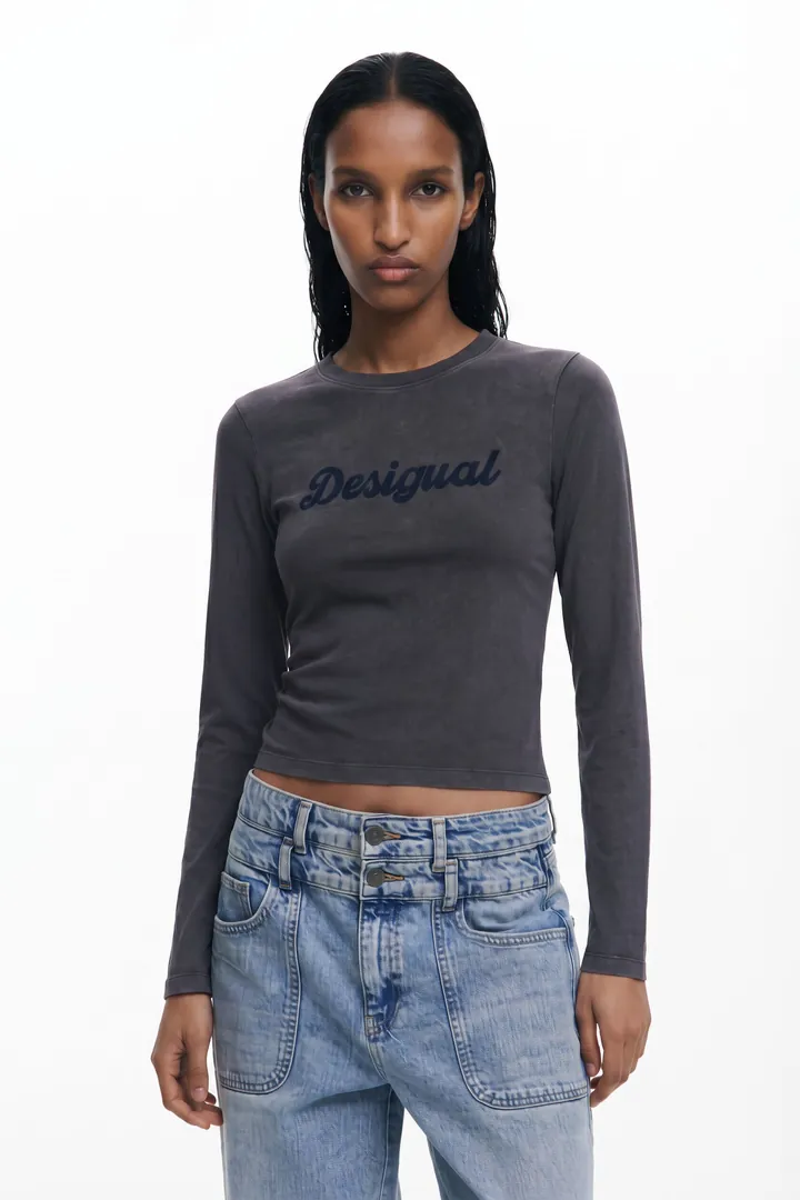 Desigual, Camiseta Desigual, Algodon, Azul, L