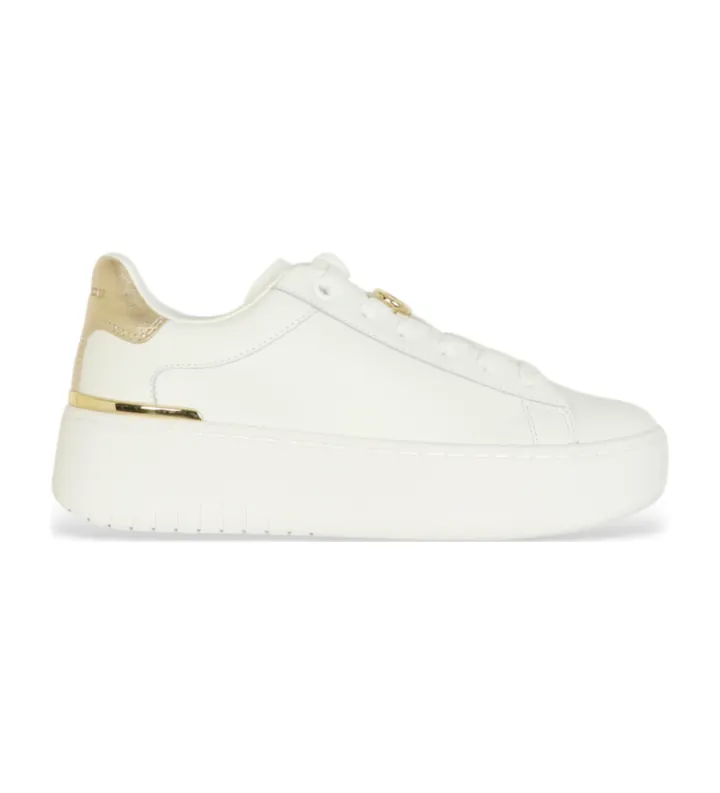 Michael Kors para mujer. 43F5DTFS3L Zapatillas de Piel Dottie (36), Blanco, 3 a 5cm, Cordones, Casual