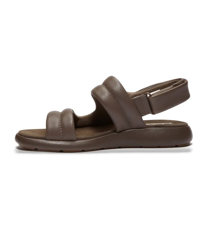 Timberland para mujer. TB0A411REM41 Sandalias de piel Belmar Waves marrón (37 W), Plano, Velcro, Casual