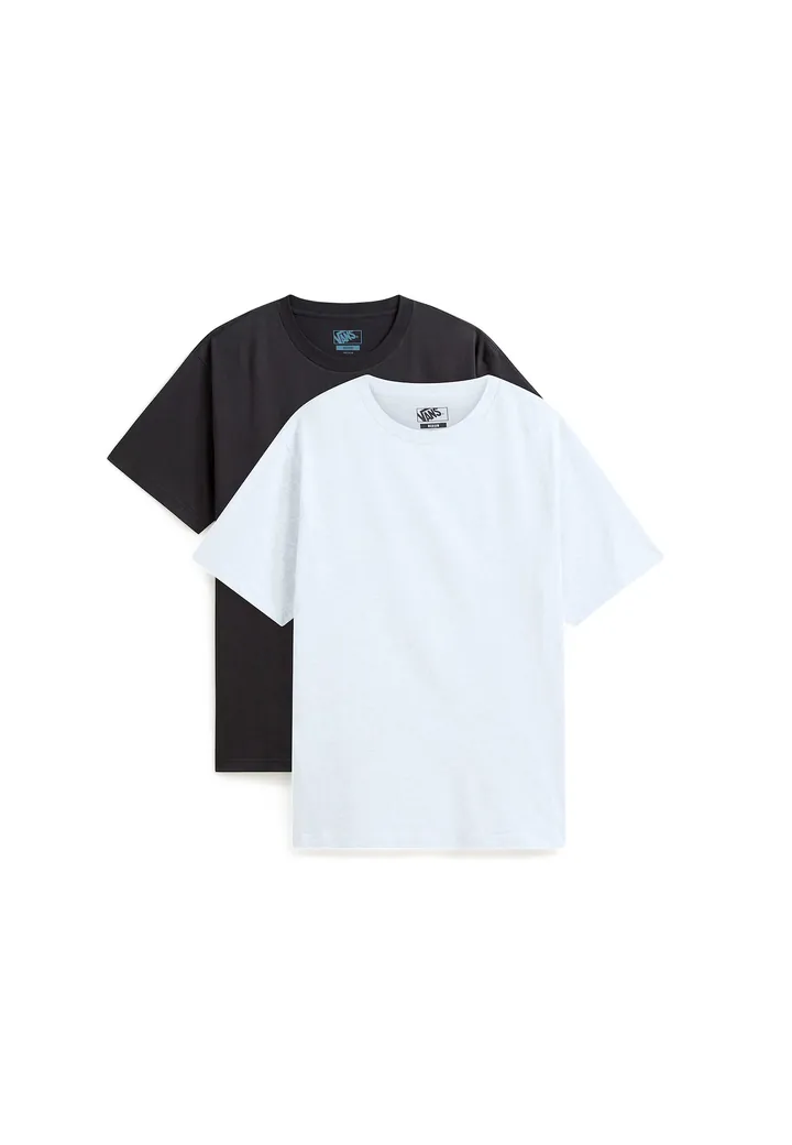 VANS Camiseta negro / blanco moteado