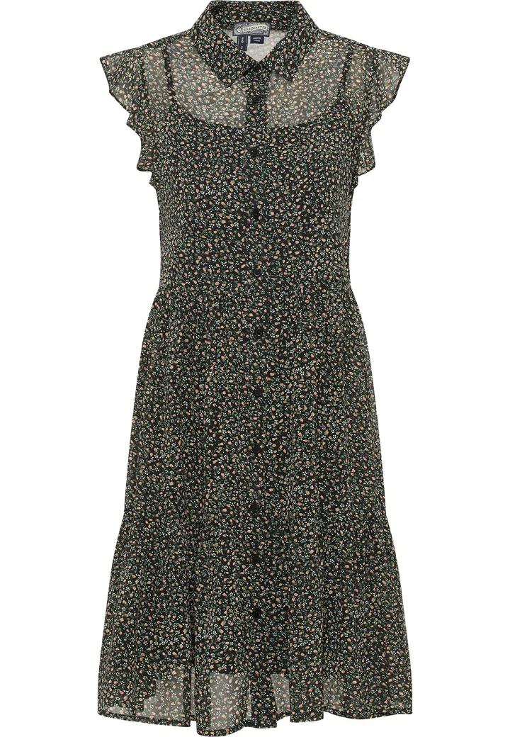 DreiMaster Vintage Vestido camisero  negro / blanco