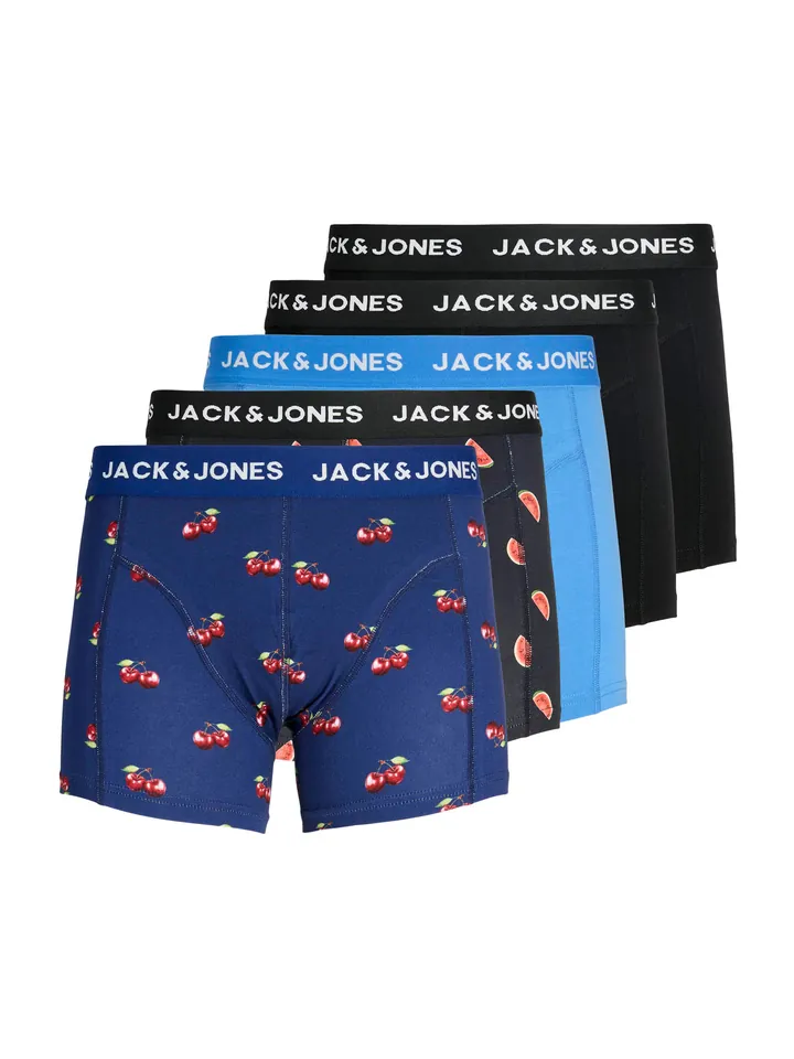 JACK & JONES Calzoncillo boxer 'JACTHOR'  marino / azul oscuro / negro / blanco
