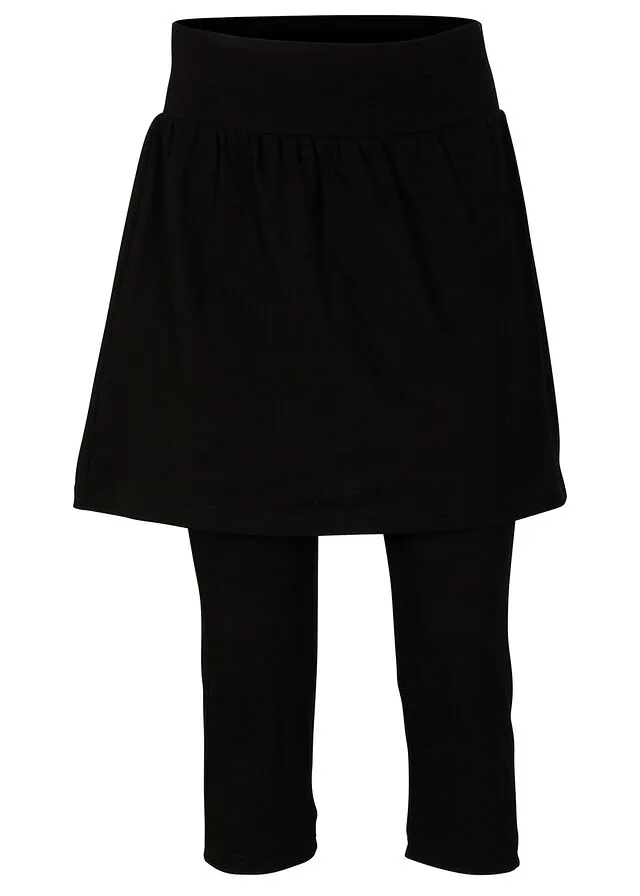 Leggings capri con falda