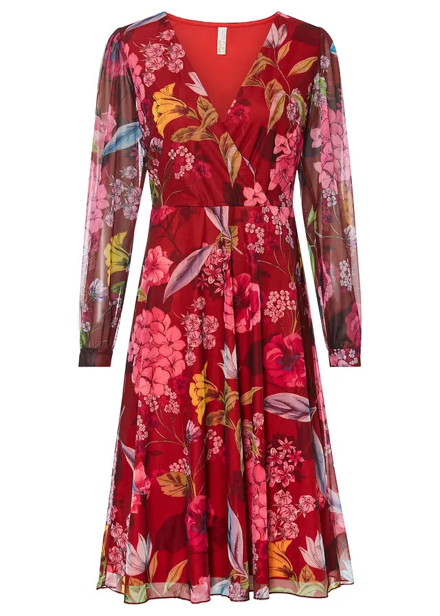 Vestido midi de malla ligera