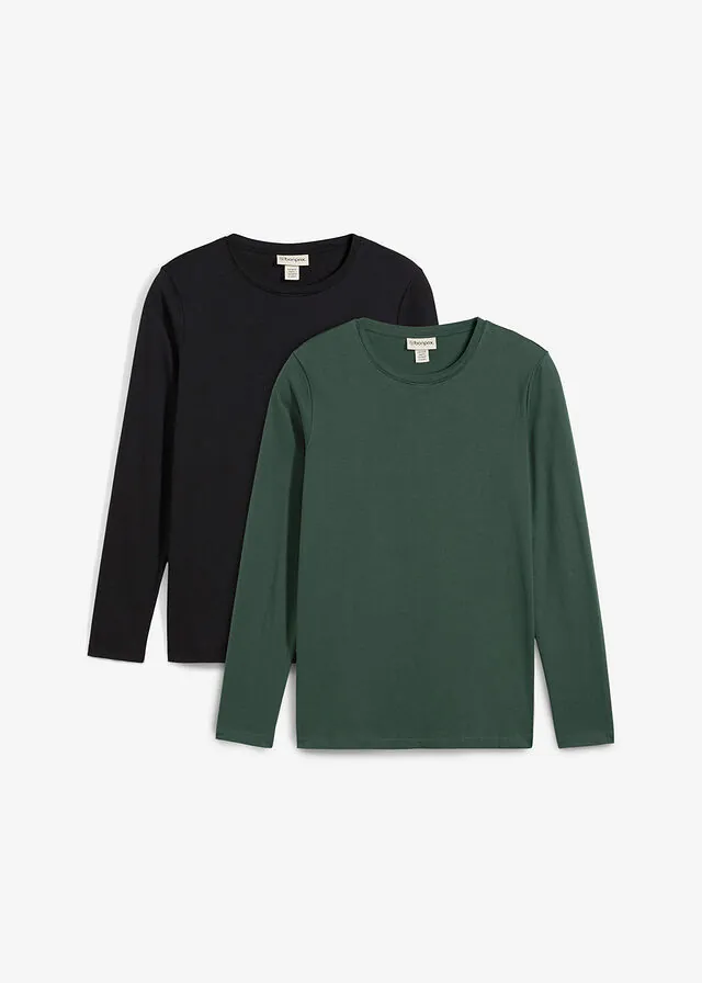 Camisetas premamá/de lactancia de algodón orgánico (2 unidades)
