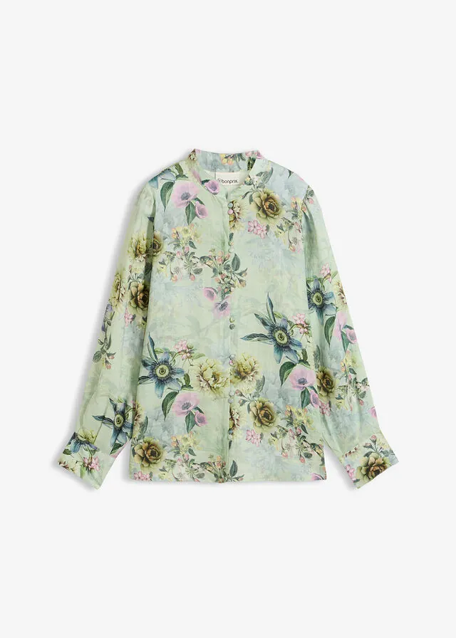 Blusa con volantes de ramio transpirable