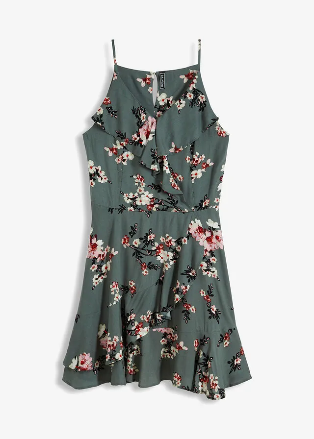 Vestido de tirantes con volantes