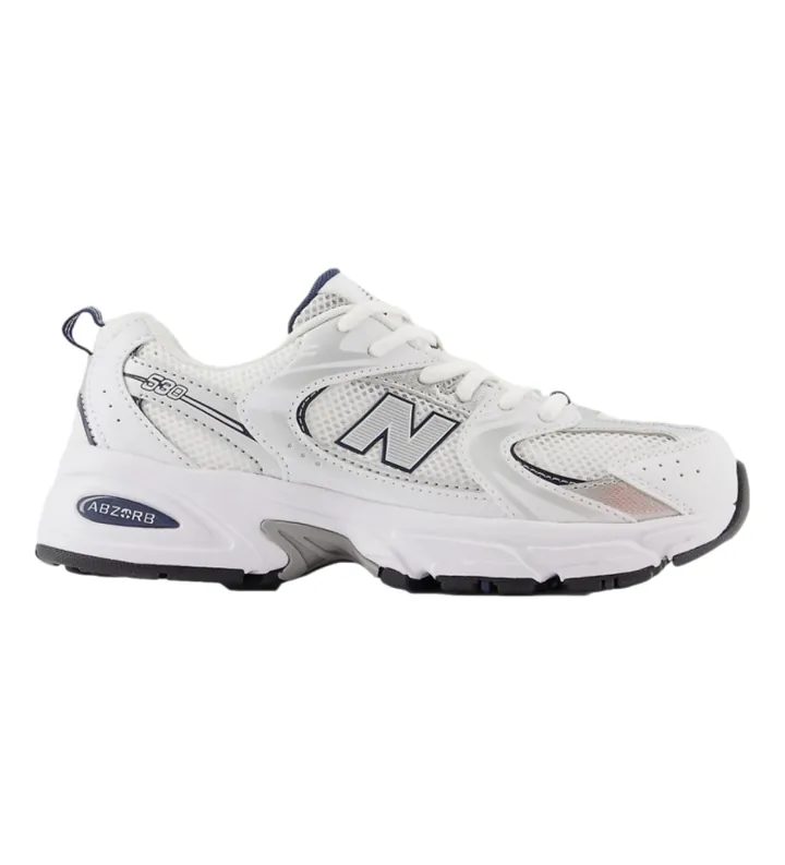 New Balance para mujer/niña. GR530V1 Zapatillas 530 (06(38½)), Blanco, Plano, Cordones, Casual, Deportivo, moda infantil