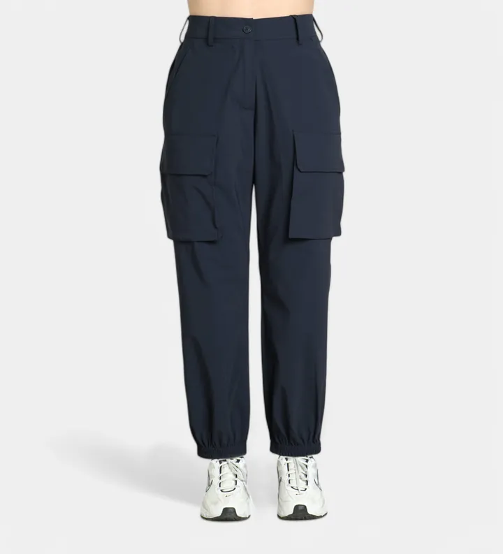 Save The Duck para mujer. DP1612W-RETY20 Pantalón Cargo Gosy marino (L), Casual, Sostenible, Nylon reciclado