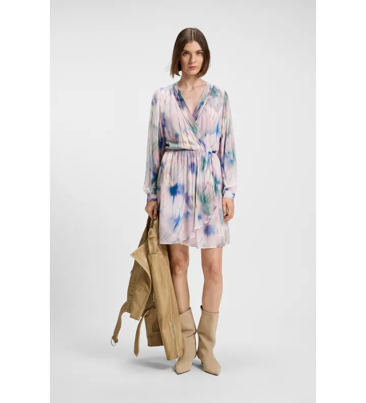 BOSS para mujer. 50544021 Vestido Denvont multicolor (M), Casual, Viscosa, Manga larga