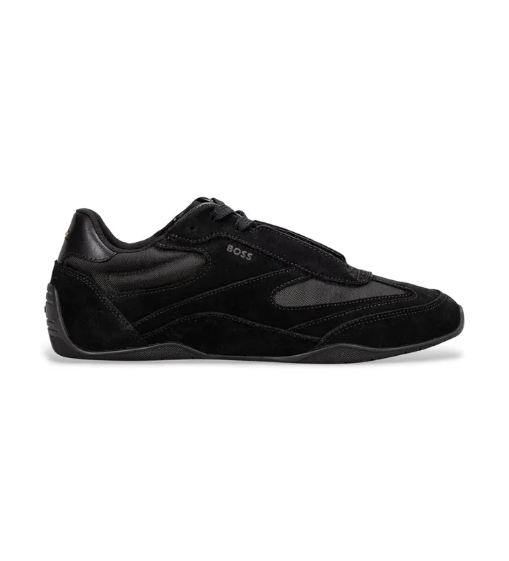 BOSS para hombre. 50557884 Zapatillas de Piel Jaylen negro (41), Plano, Cordones, Casual