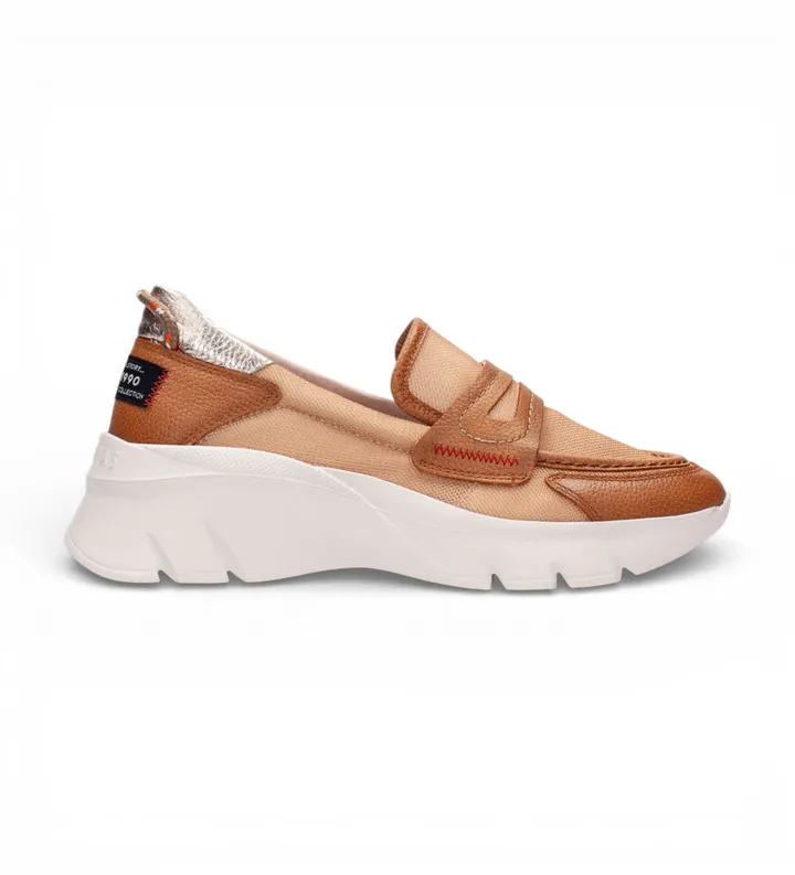 Hispanitas para mujer. HV254001 Zapatillas Habana marrón (35), Piel, 3 a 5cm, Ninguno, Casual