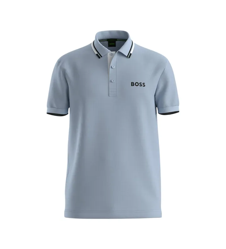 BOSS para hombre. 50469102 Polo Paddy Pro (L), Azul, Casual, Algodón, Manga corta