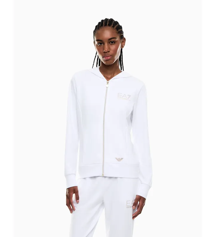 EA7 para mujer. 7W001044_AF12482 Sudadera Evolution blanco (L), Casual, Poliéster