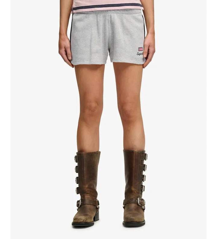 Superdry para mujer. W7110506A Shorts Waffle Retro gris (L), Casual, Algodón