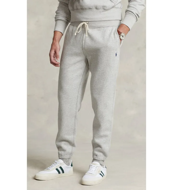Polo Ralph Lauren para hombre. 710793939002 Pantalón de chándal de felpa RL gris (L), Casual, Algodón