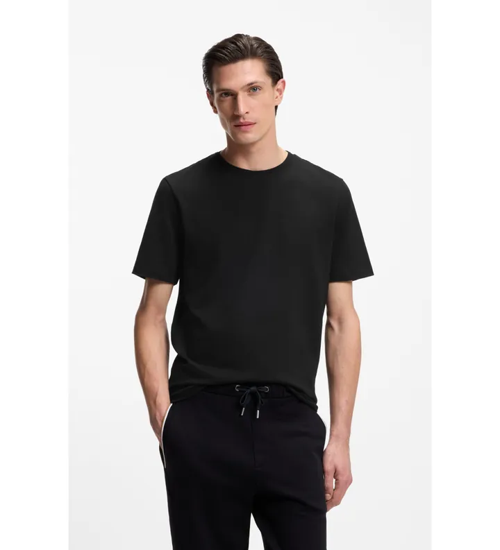 BOSS para hombre. 50452680 Camiseta Tiburt 240 negro (L), Casual, Algodón, Manga corta