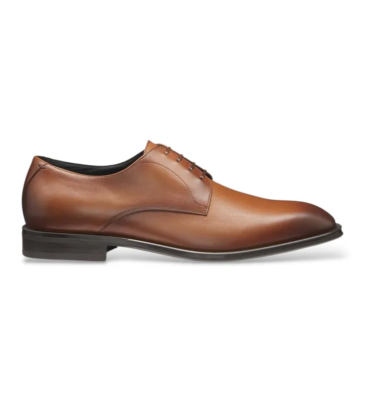 BOSS para hombre. 50536535 Zapatos de piel Derrek Derb marrón medio (40), Plano, Cordones, Casual, Clásico