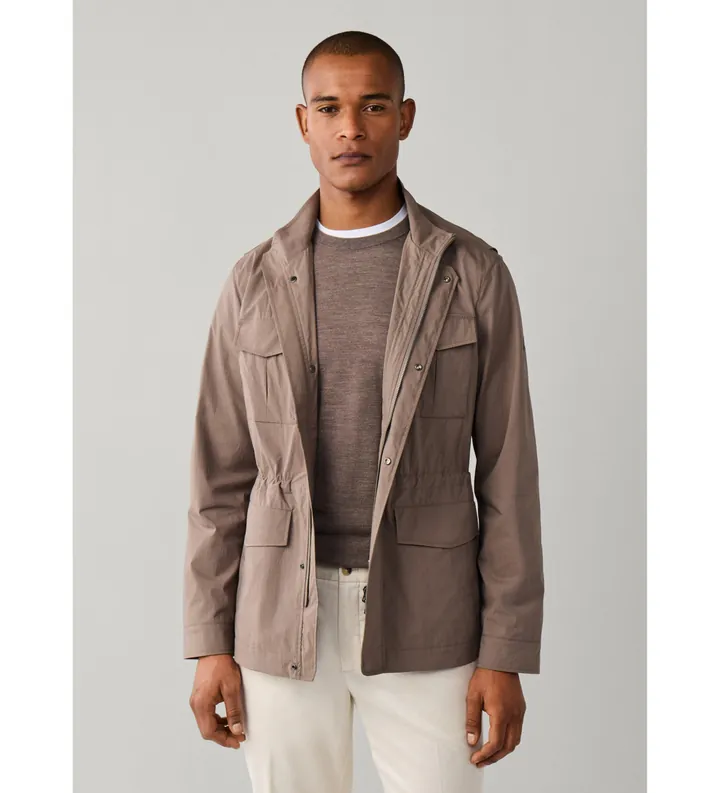 Hackett London para hombre. HM4000200 Chaqueta De algodón beige (L), Casual