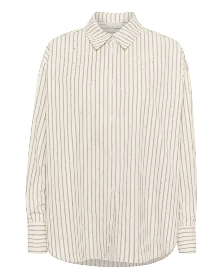 Kaffe Blusa 'KAVictoria' negro / blanco natural